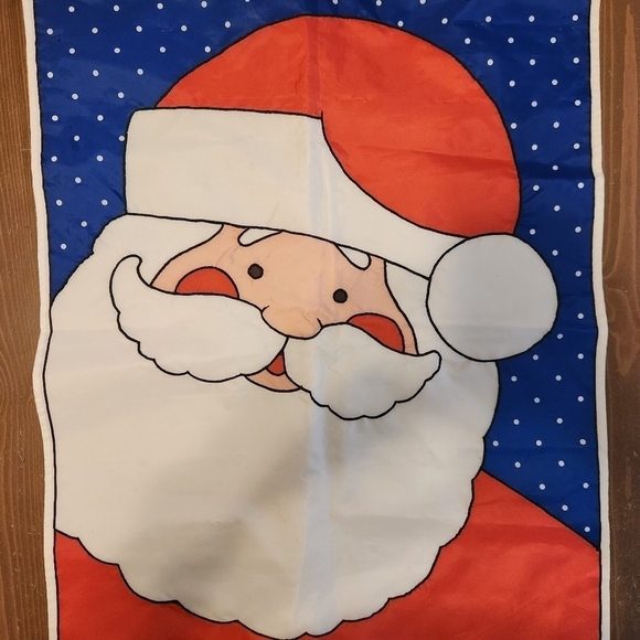 Vintage Avon Santa Claus Banner/Flag - Indoor Outdoor 21" x 29" Christmas Flag - Picture 4 of 12